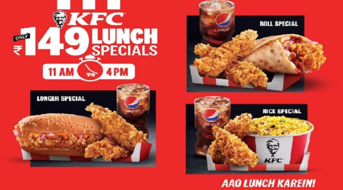 KFC has launched new lunch specials - North Bengal Today