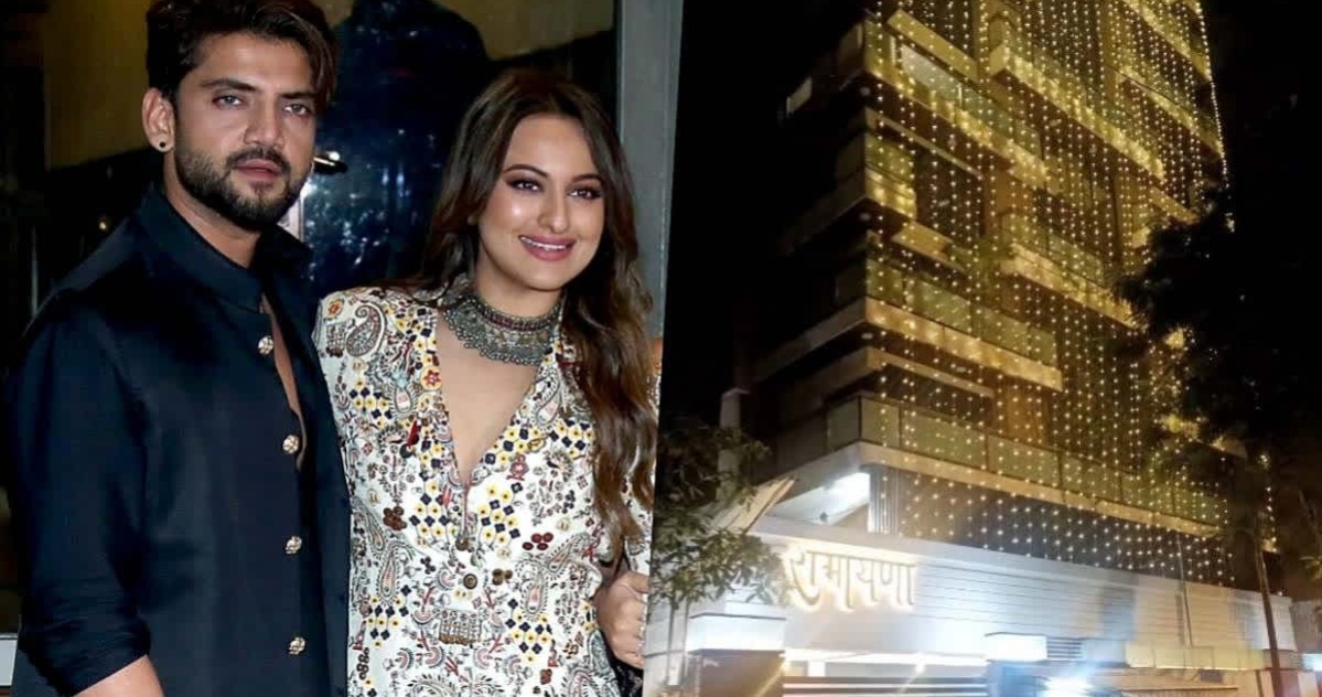Alta in hand, garland on her head, glimpse of Bengaliana in Sonakshi’s reception dress