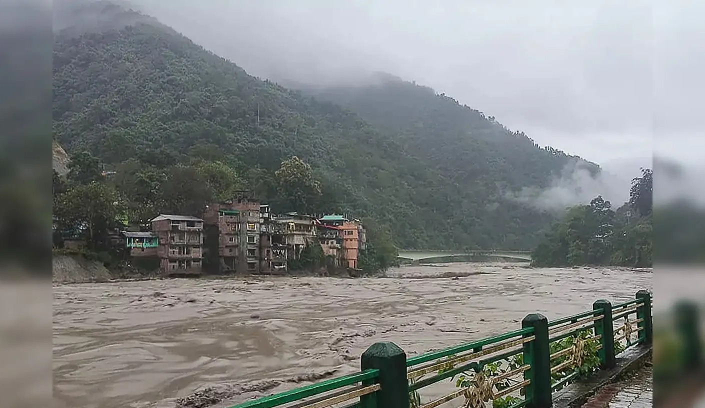 Travel in North Sikkim is restricted as the Teesta River surges due to heavy rainfall
