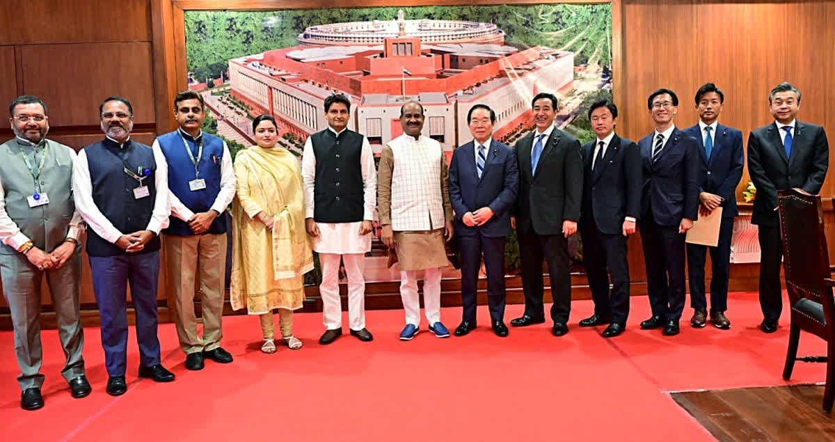 Lok Sabha Speaker Om Birla meets with a Japanese delegation