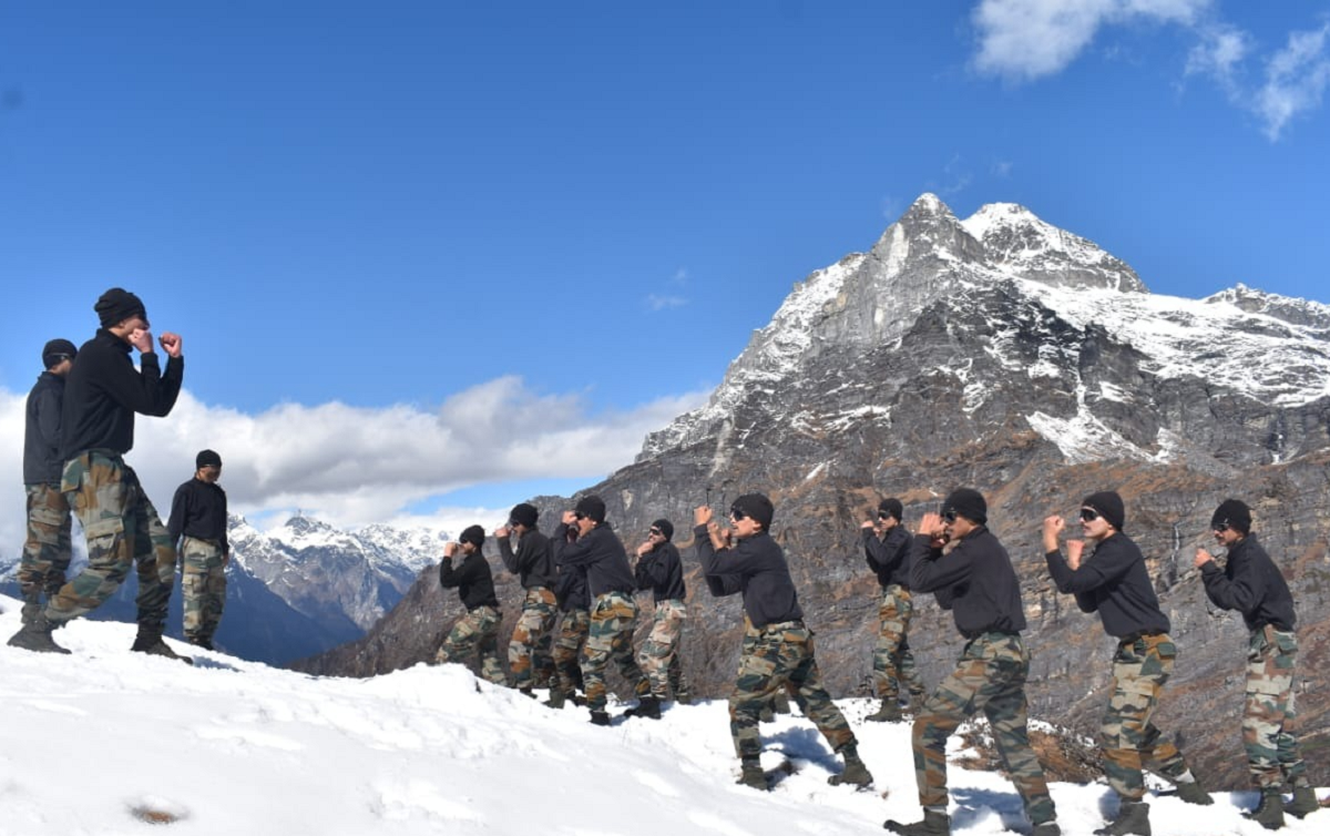 Indian Army Trishakti Corps Adopts Army Martial Arts Routine (AMAR) Training at High Altitudes exceeding 14000 ft.